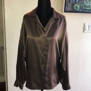 80s Vintage Ellen Tracy silk blouse